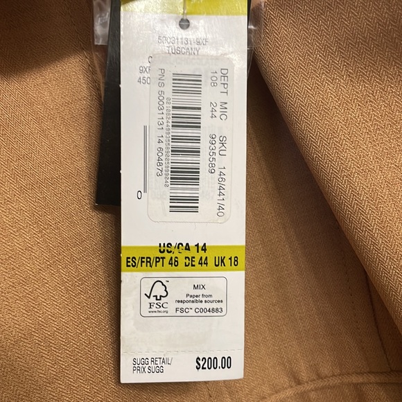 Le Suit Lined blazer with dark brown pants. - Picture 6 of 10